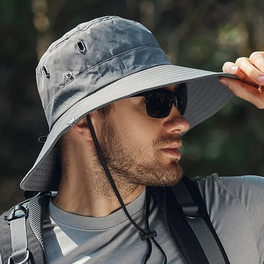 Chapeau Bob Homme à Large Bord – Protection UV pour Randonnée et Pêche