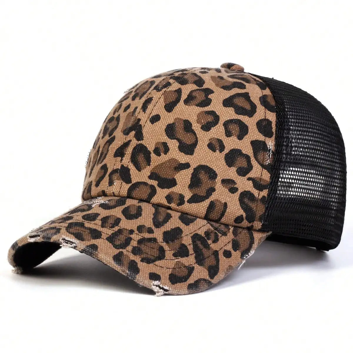 Casquette Trucker Léopard Unisexe – Style Vintage et Maille Respirante