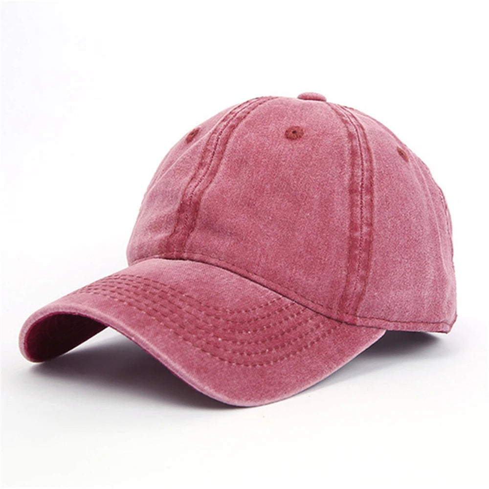 Casquette Vintage Unisexe en Coton – Style Délavé Ajustable