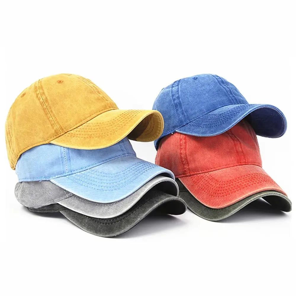 Casquette Vintage Unisexe en Coton – Style Délavé Ajustable
