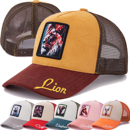 Casquette Trucker Unisexe avec Patch Animal – Maille Respirante et Style Vintage