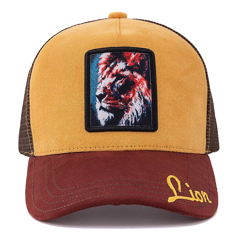 Casquette Trucker Unisexe avec Patch Animal – Maille Respirante et Style Vintage