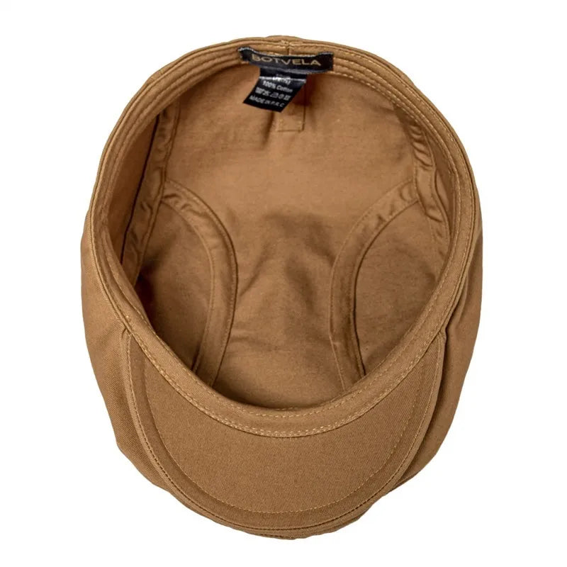 Casquette Plate Homme en Coton – Style Gatsby Vintage