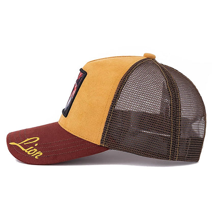 Casquette Trucker Unisexe avec Patch Animal – Maille Respirante et Style Vintage