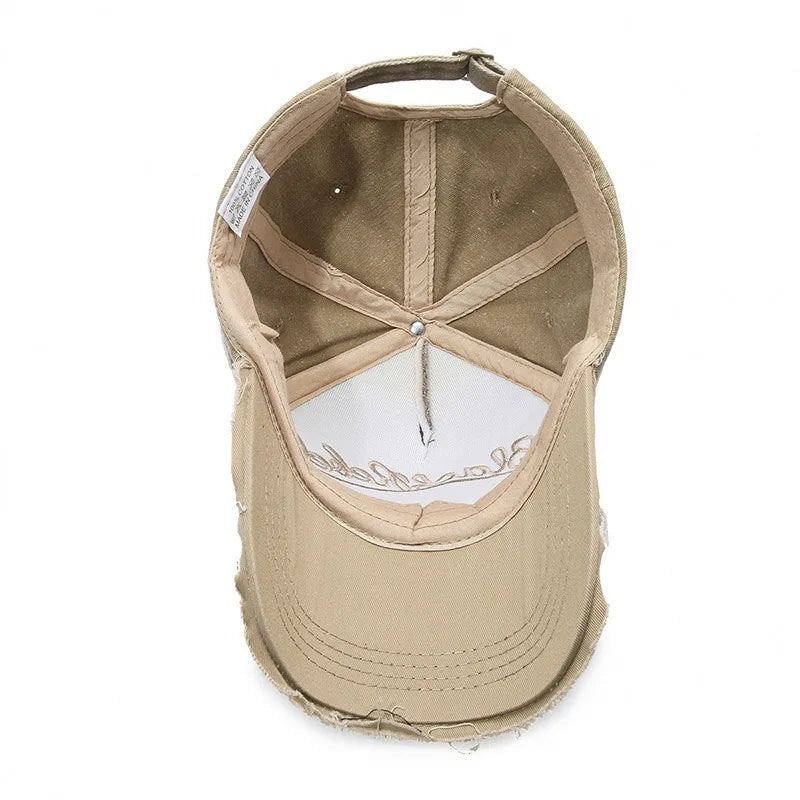 Casquette Vintage en Coton Lavé – Style Rétro Ajustable