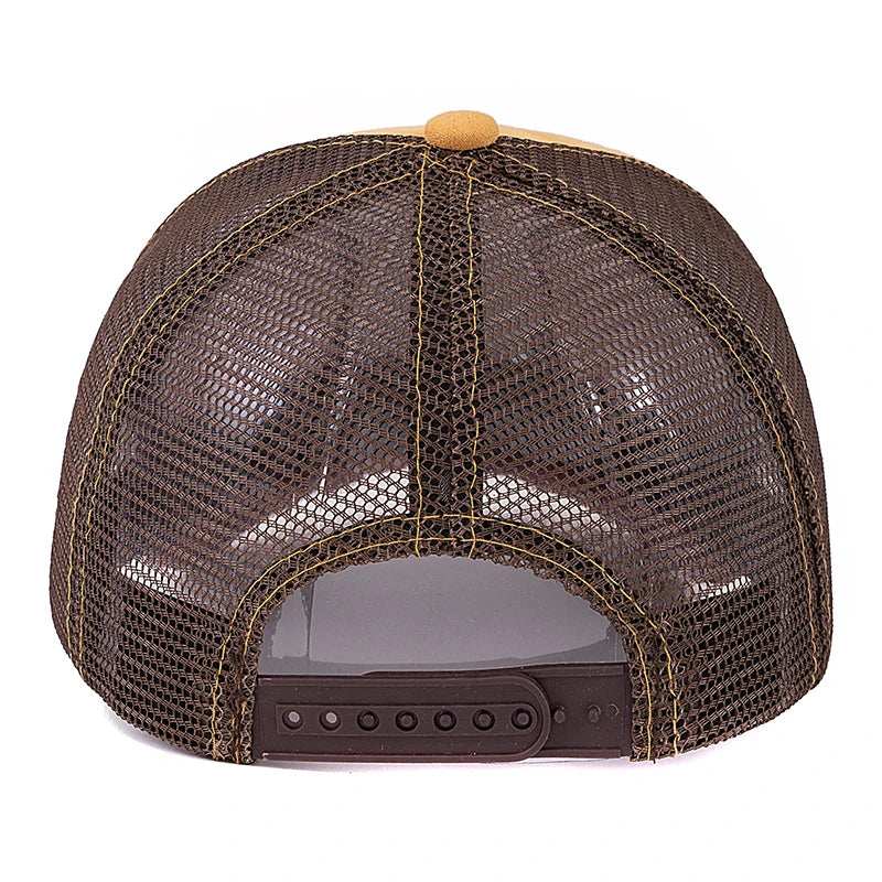 Casquette Trucker Unisexe avec Patch Animal – Maille Respirante et Style Vintage