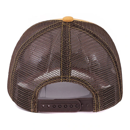 Casquette Trucker Unisexe avec Patch Animal – Maille Respirante et Style Vintage