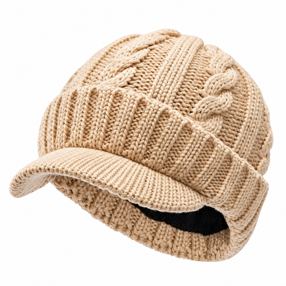 Bonnet d’Hiver à Visière Homme – Maille Épaisse Grande Taille __ocb_default__