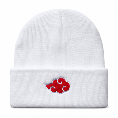 Bonnet Manga Nuage Rouge Brodé – Style Streetwear, 4 Coloris Le chapeau du jour