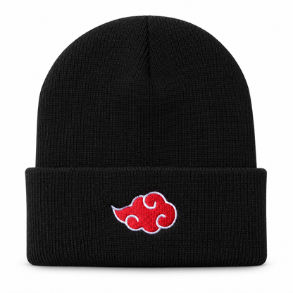 Bonnet Manga Nuage Rouge Brodé – Style Streetwear, 4 Coloris Le chapeau du jour