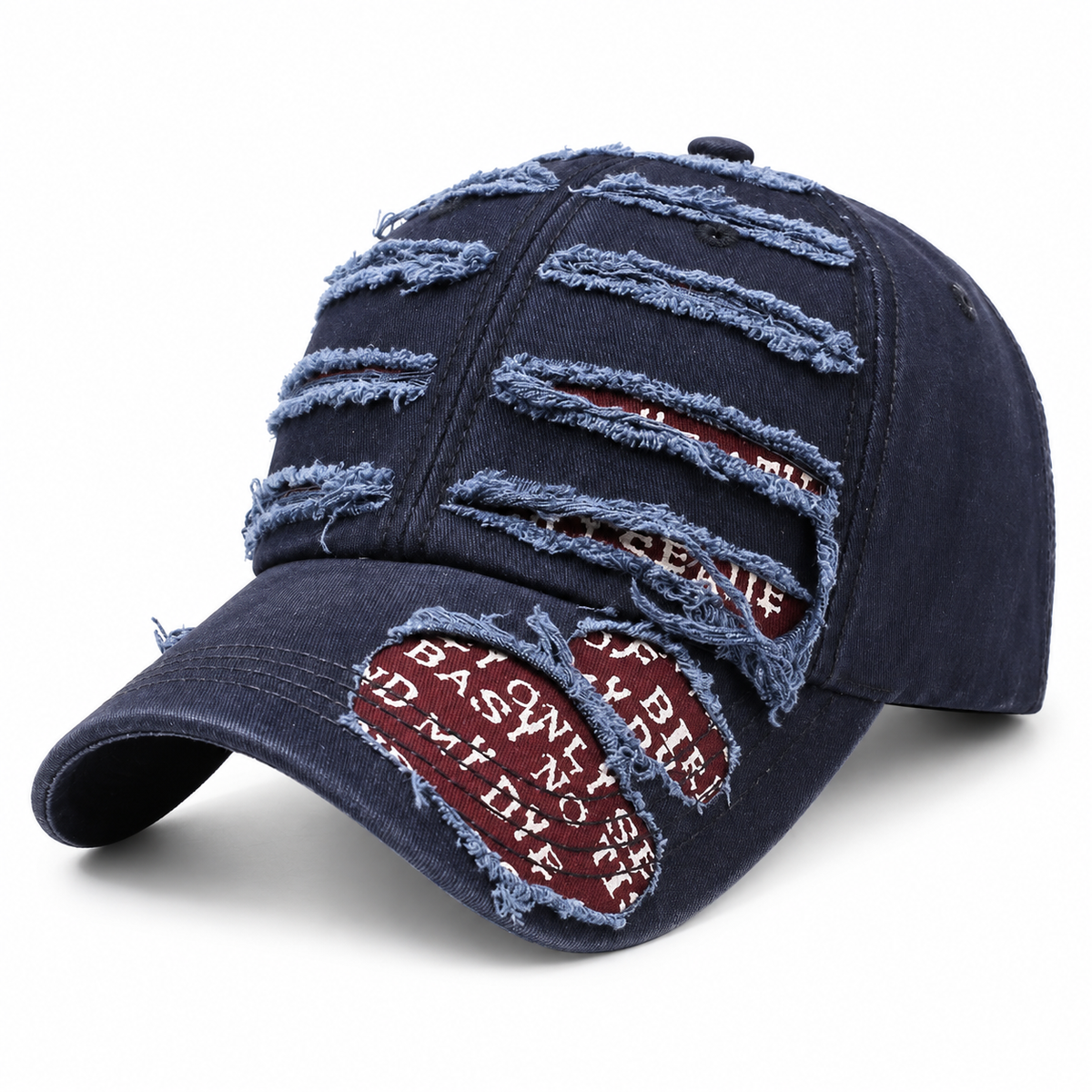 Casquette Vintage Effet Déchiré Réglable – Style Rétro Le chapeau du jour