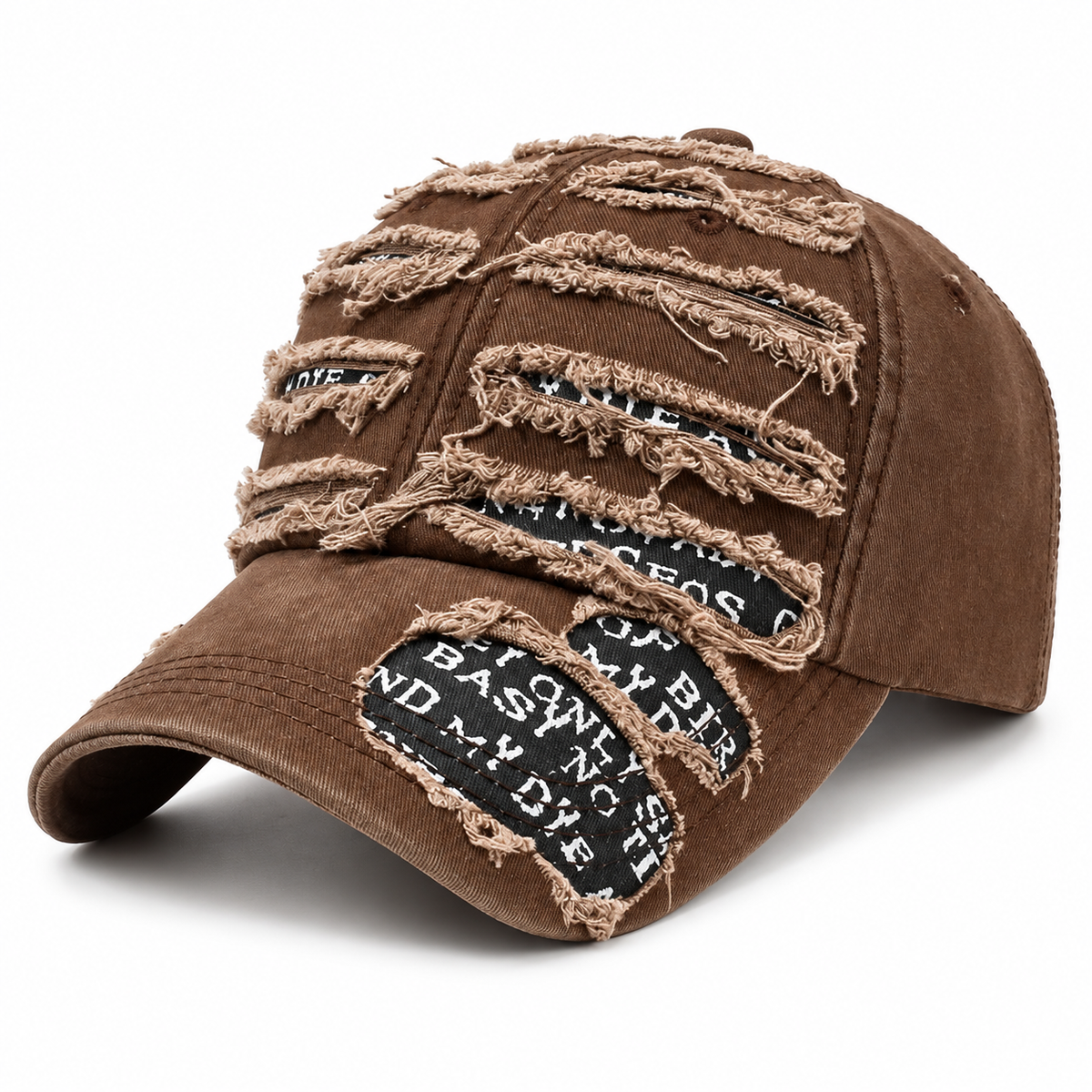 Casquette Vintage Effet Déchiré Réglable – Style Rétro Le chapeau du jour