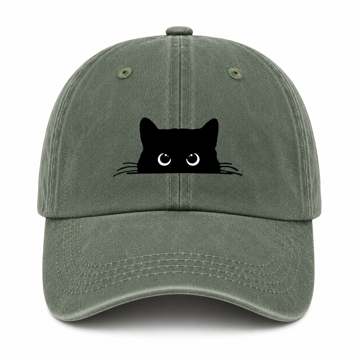 Casquette Vintage Chat Unisexe – Motif Chat Mignon Ajustable