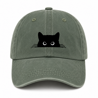 Casquette Vintage Chat Unisexe – Motif Chat Mignon Ajustable