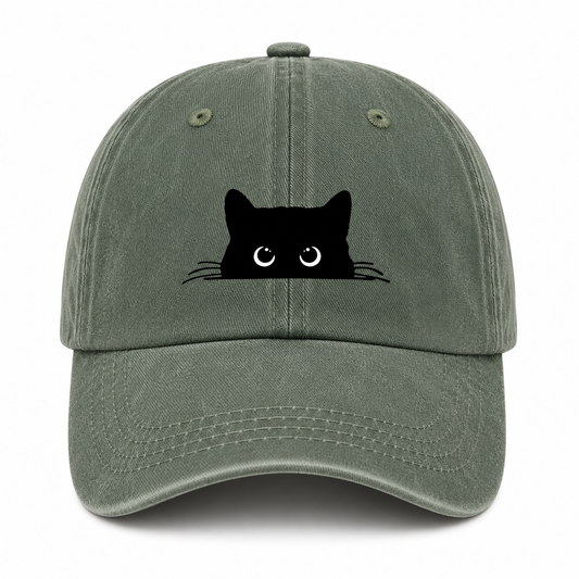 Casquette Vintage Chat Unisexe – Motif Chat Mignon Ajustable