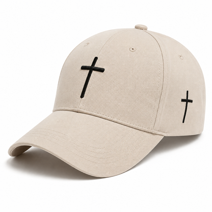Casquette Unisexe Brodée Croix – Style Streetwear Ajustable