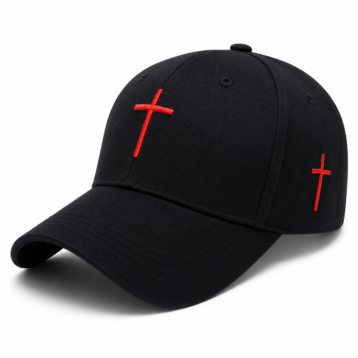 Casquette Unisexe Brodée Croix – Style Streetwear Ajustable