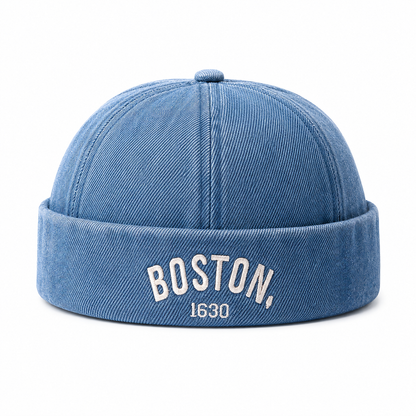 Bonnet Docker Vintage en Jean pour Bébé | Coton Respirant et Ajustable