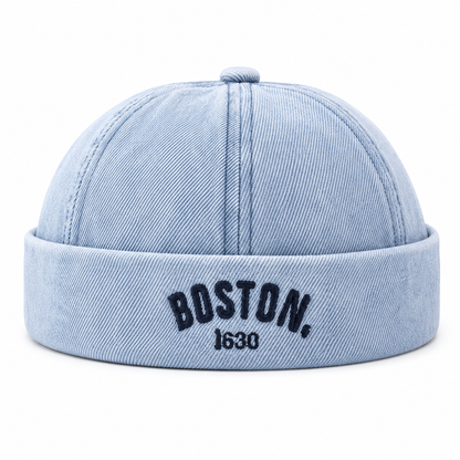 Bonnet Docker Vintage en Jean pour Bébé | Coton Respirant et Ajustable
