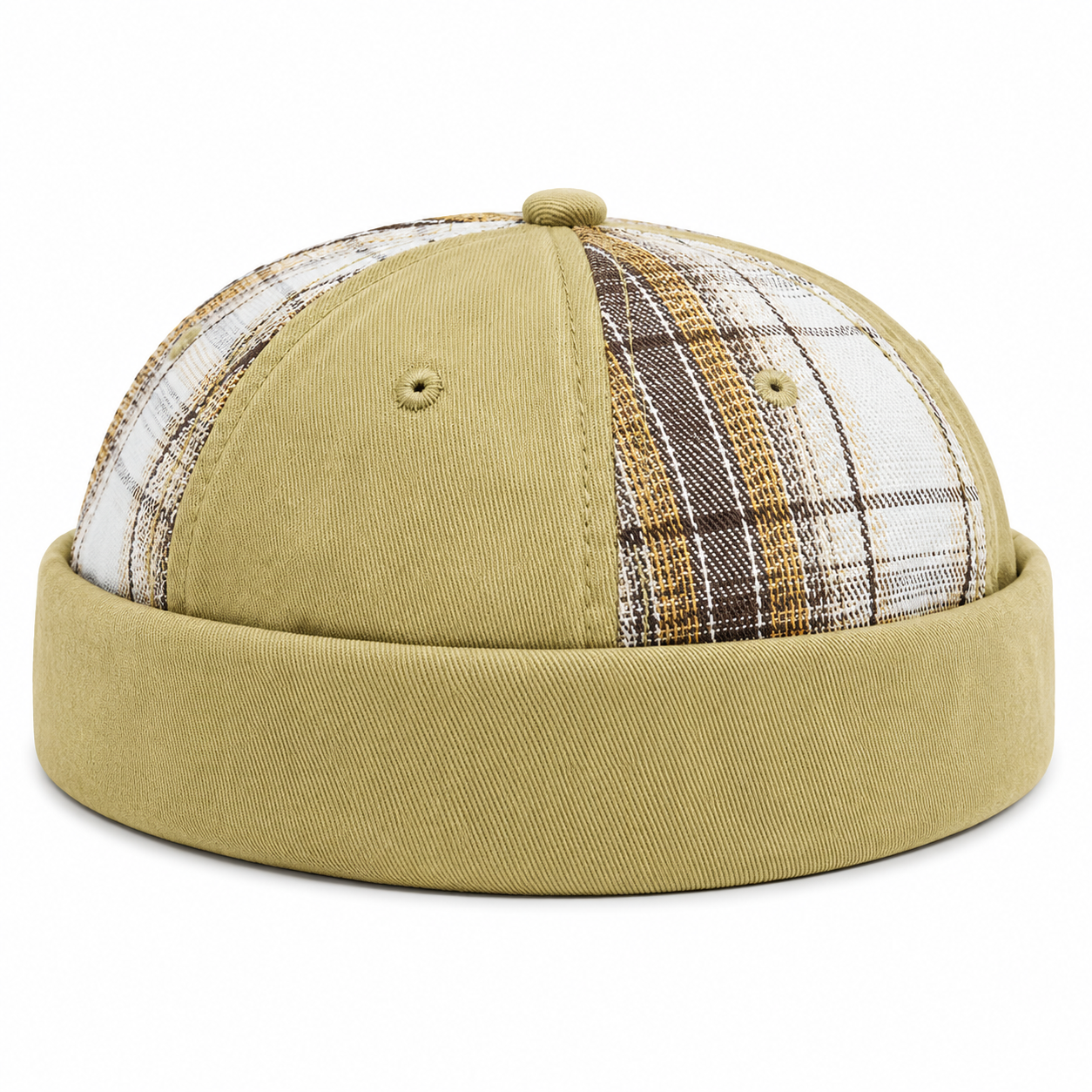 Bonnet Docker Vintage à Motif Écossais | Ajustable Unisexe