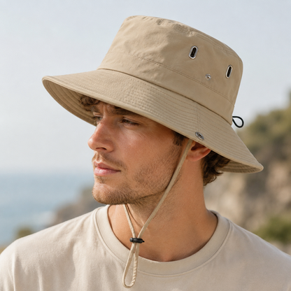 Chapeau Bob Homme à Large Bord – Protection UV pour Randonnée et Pêche