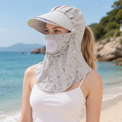 Casquette Anti-UV Femme avec Protection Visage et Cou – Respirante