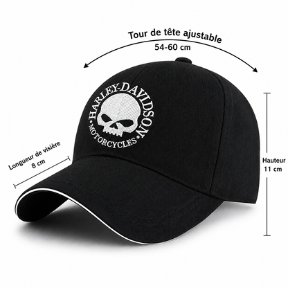 Casquette Brodé Style Moto - Accessoire Sport & Soleil pour Homme et Femme