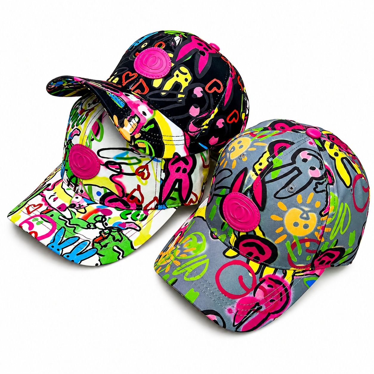 Casquette Graffiti Unisexe – Style Streetwear Coloré Ajustable