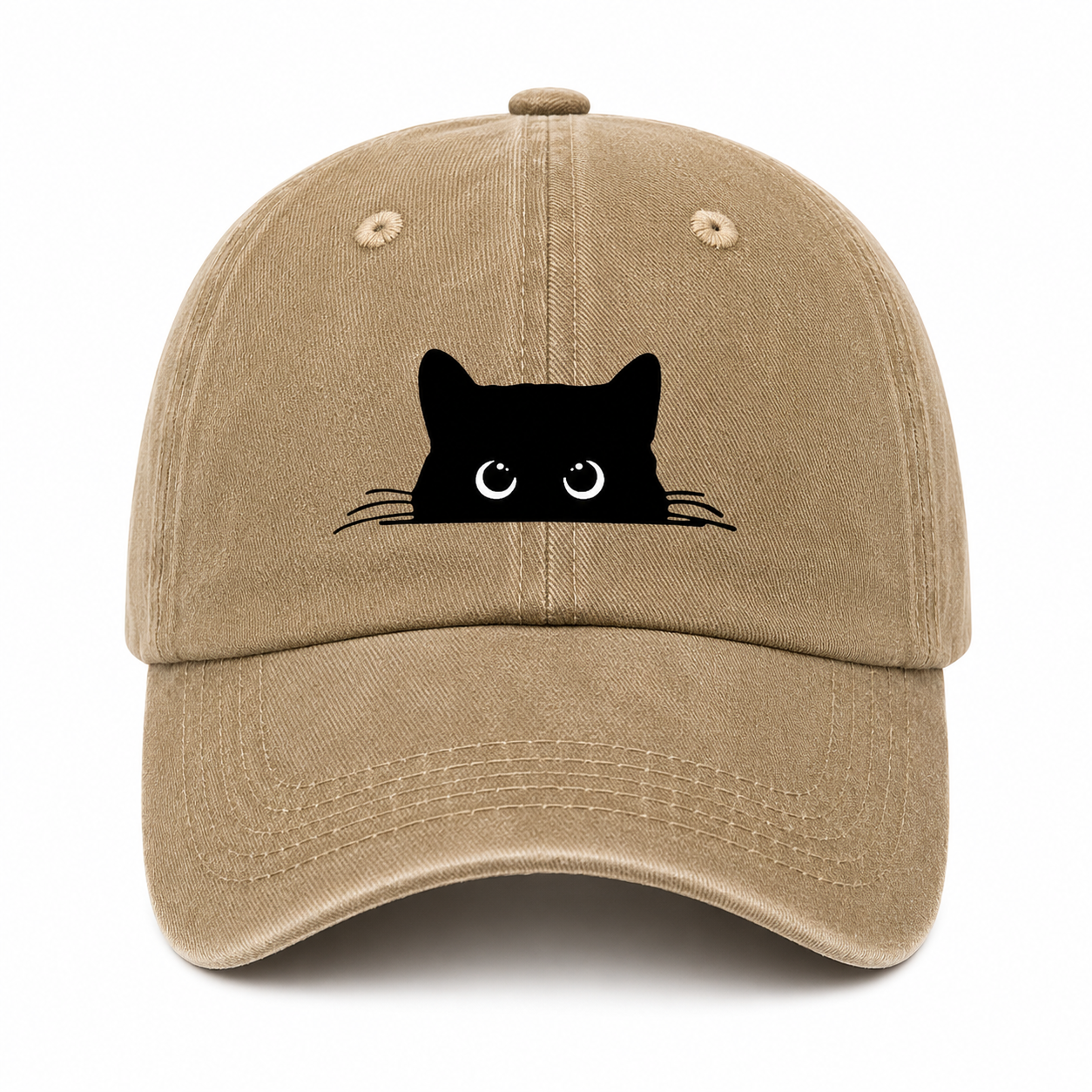 Casquette Vintage Chat Unisexe – Motif Chat Mignon Ajustable
