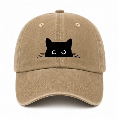Casquette Vintage Chat Unisexe – Motif Chat Mignon Ajustable