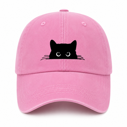 Casquette Vintage Chat Unisexe – Motif Chat Mignon Ajustable