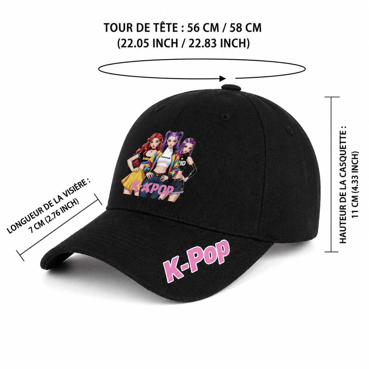 Casquette K-Pop Unisexe – Style Coréen Ajustable