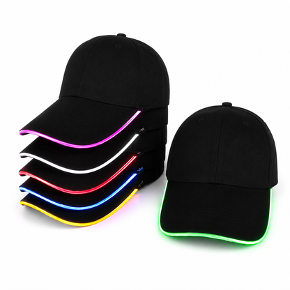Casquette LED Lumineuse Unisexe – Rechargeable USB et Multicolore