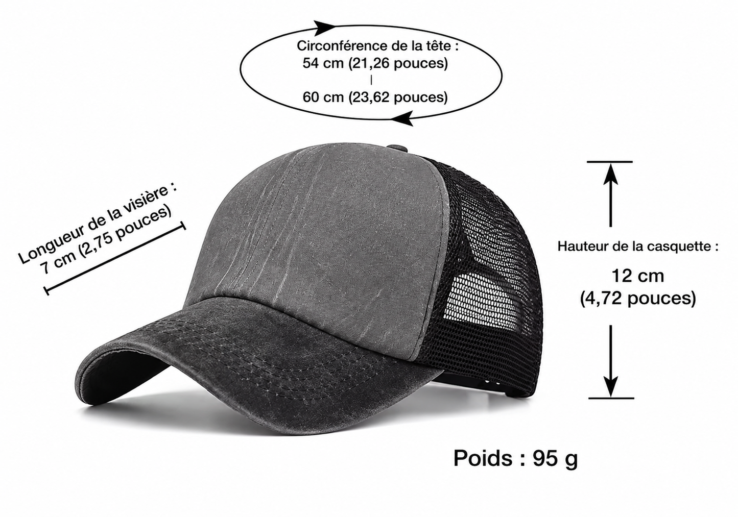 Casquette Trucker Vintage Unisexe – Motif Chat et Souris Animés
