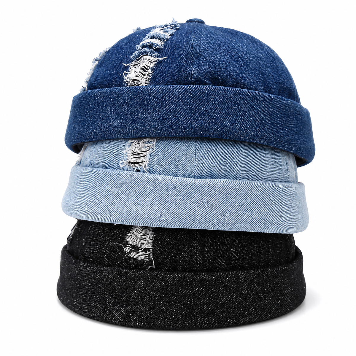 Bonnet Docker Vintage en Jean pour Enfant | Ajustable et Tendance __ocb_default__