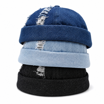 Bonnet Docker Vintage en Jean pour Enfant | Ajustable et Tendance