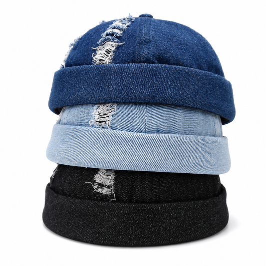 Bonnet Docker Vintage en Jean pour Enfant | Ajustable et Tendance