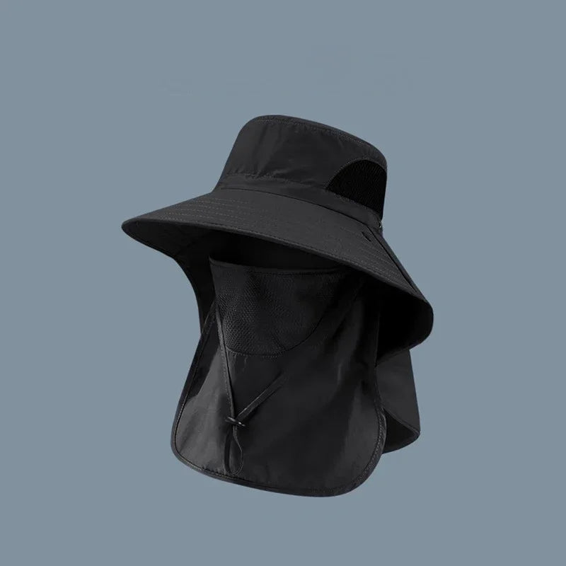 Chapeau Anti-UV à Large Bord avec Protection Intégrale du Visage et du Cou
