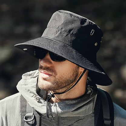 Chapeau Bob Homme à Large Bord – Protection UV pour Randonnée et Pêche