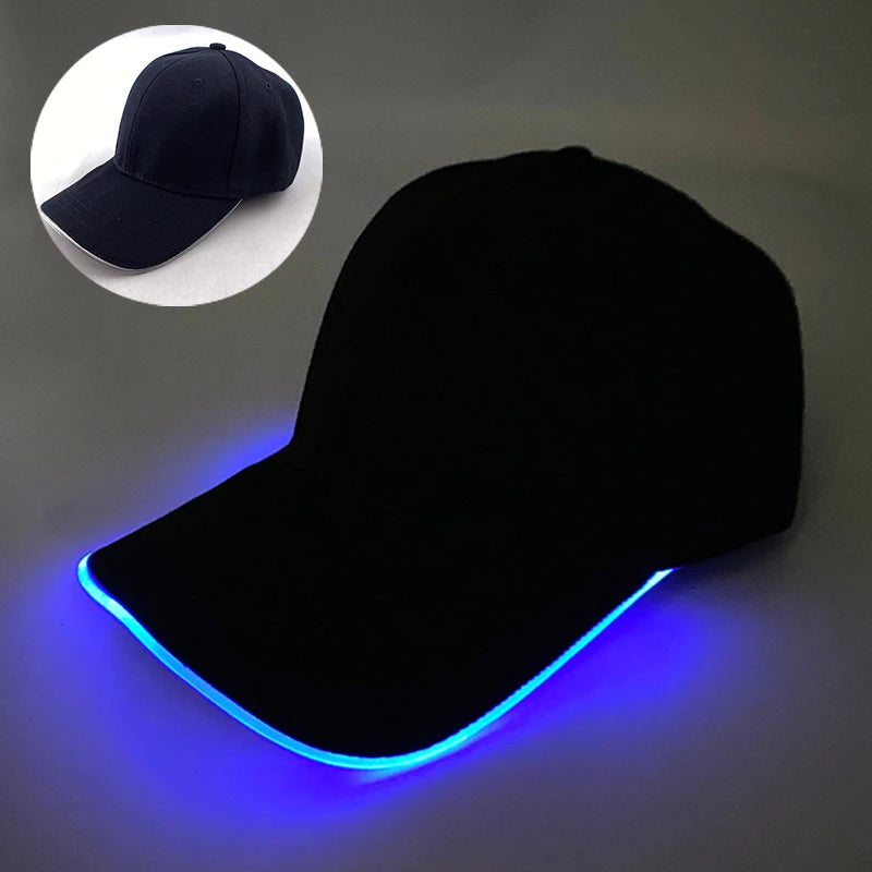 Casquette LED Lumineuse Unisexe – Rechargeable USB et Multicolore