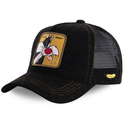 Casquette Trucker Vintage à Patch Cartoon | Ajustable Unisexe