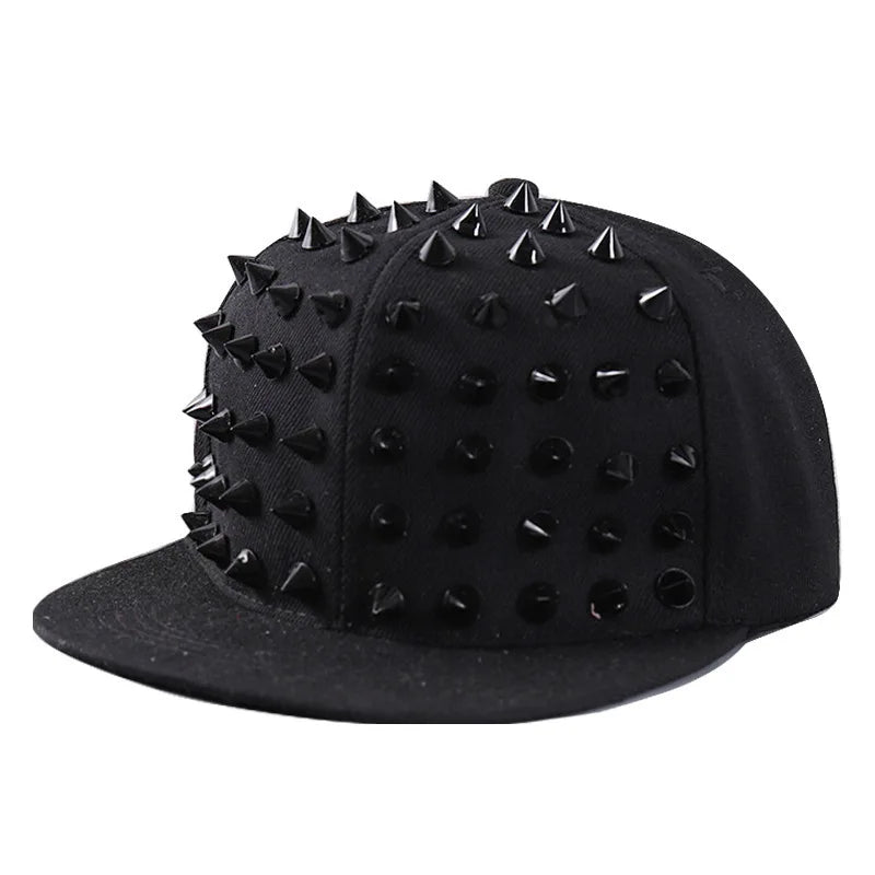 Casquette Punk à Clous Unisexe – Style Rock avec Rivets Métalliques