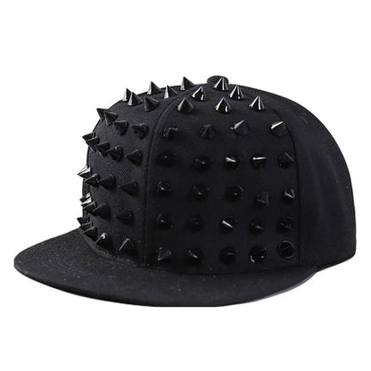 Casquette Punk à Clous Unisexe – Style Rock avec Rivets Métalliques