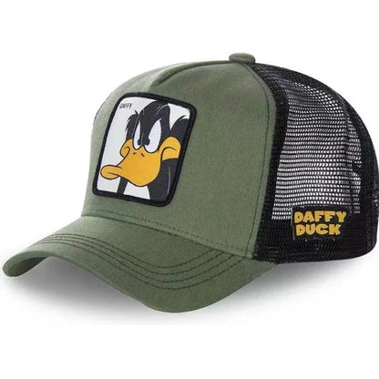Casquette Trucker Vintage à Patch Cartoon | Ajustable Unisexe