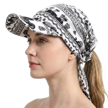 Casquette Turban Imprimée Femme - Style Bohème Chic pour l'Été et le Sport
