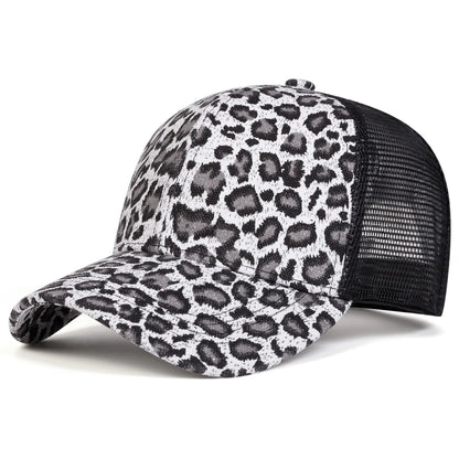 Casquette Trucker Léopard Unisexe – Style Vintage et Maille Respirante