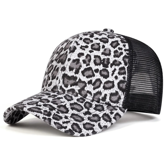 Casquette Trucker Léopard Unisexe – Style Vintage et Maille Respirante