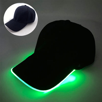 Casquette LED Lumineuse Unisexe – Rechargeable USB et Multicolore