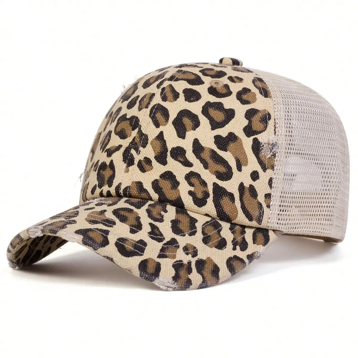 Casquette Trucker Léopard Unisexe – Style Vintage et Maille Respirante