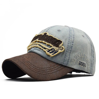 Casquette Vintage en Denim – Style Rétro avec Broderie